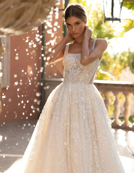 A-Line Glitter Wedding Dresses 2024 Boat Neck Sleeveless Jacket Vestido De Novia Lace Beaded Glamorous Robe De Mariee
